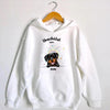 Beschützt von - Personalisierter Kinder Hoodie - Hund & Katze
