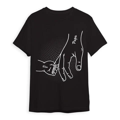 Familienglück Papa - Personalisiertes T-Shirt Vatertag