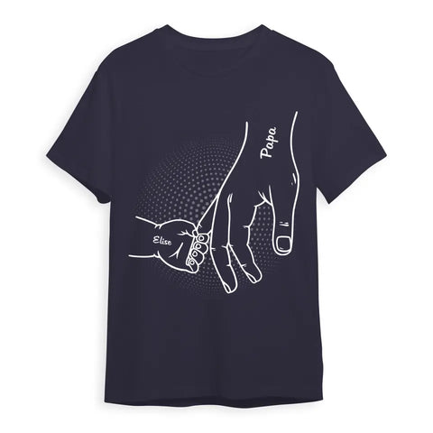 Familienglück Papa - Personalisiertes T-Shirt Vatertag