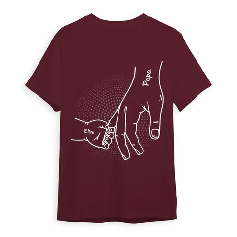 Familienglück Papa - Personalisiertes T-Shirt Vatertag