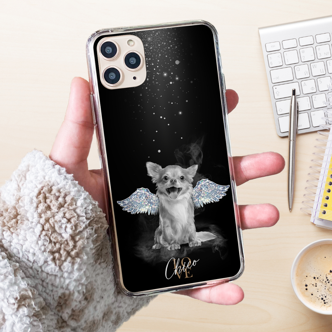 Personalisierte Portrait Handyhülle – Diamant Stil