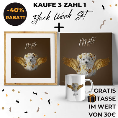 Black week Set Angebot - Goldener Engel Stil - PawsLife