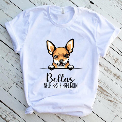 Neue beste Freundin - Personalisiertes Baby T-Shirt mit Haustier - PawsLife