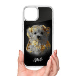 Personalisierte Portrait Handyhülle – Gold Stil - PawsLife