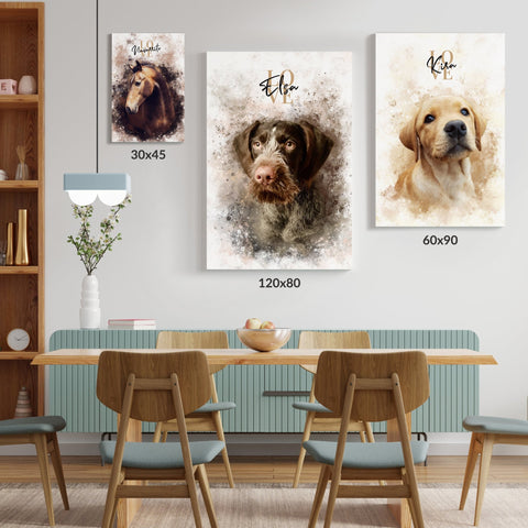 Personalisierte Portrait Leinwand - PawsLife