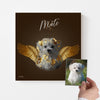 Personalisierte Portrait Leinwand - Goldener Engel Stil - PawsLife