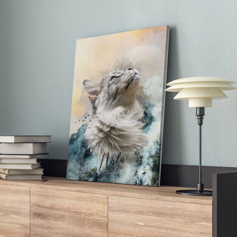 Personalisierte Portrait Leinwand - Natur Stil - PawsLife