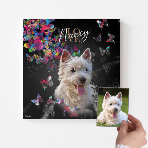 Personalisiertes Portrait - Butterfly Stil - PawsLife