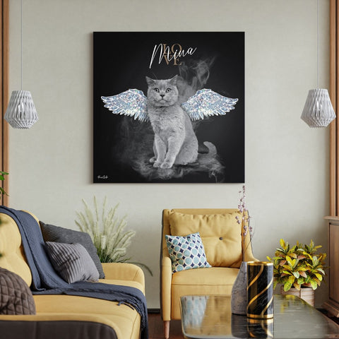 Personalisiertes Portrait - Diamant Engel Stil - PawsLife