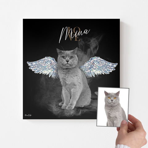 Personalisiertes Portrait - Diamant Engel Stil - PawsLife