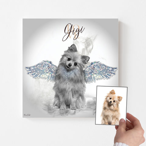 Personalisiertes Portrait - Diamant Engel Stil - PawsLife