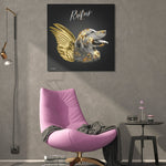 Personalisiertes Portrait - Goldener Engel Stil - PawsLife