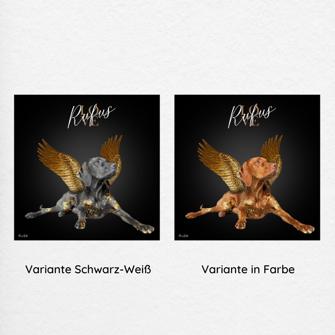 Personalisiertes Portrait - Goldener Engel Stil - PawsLife