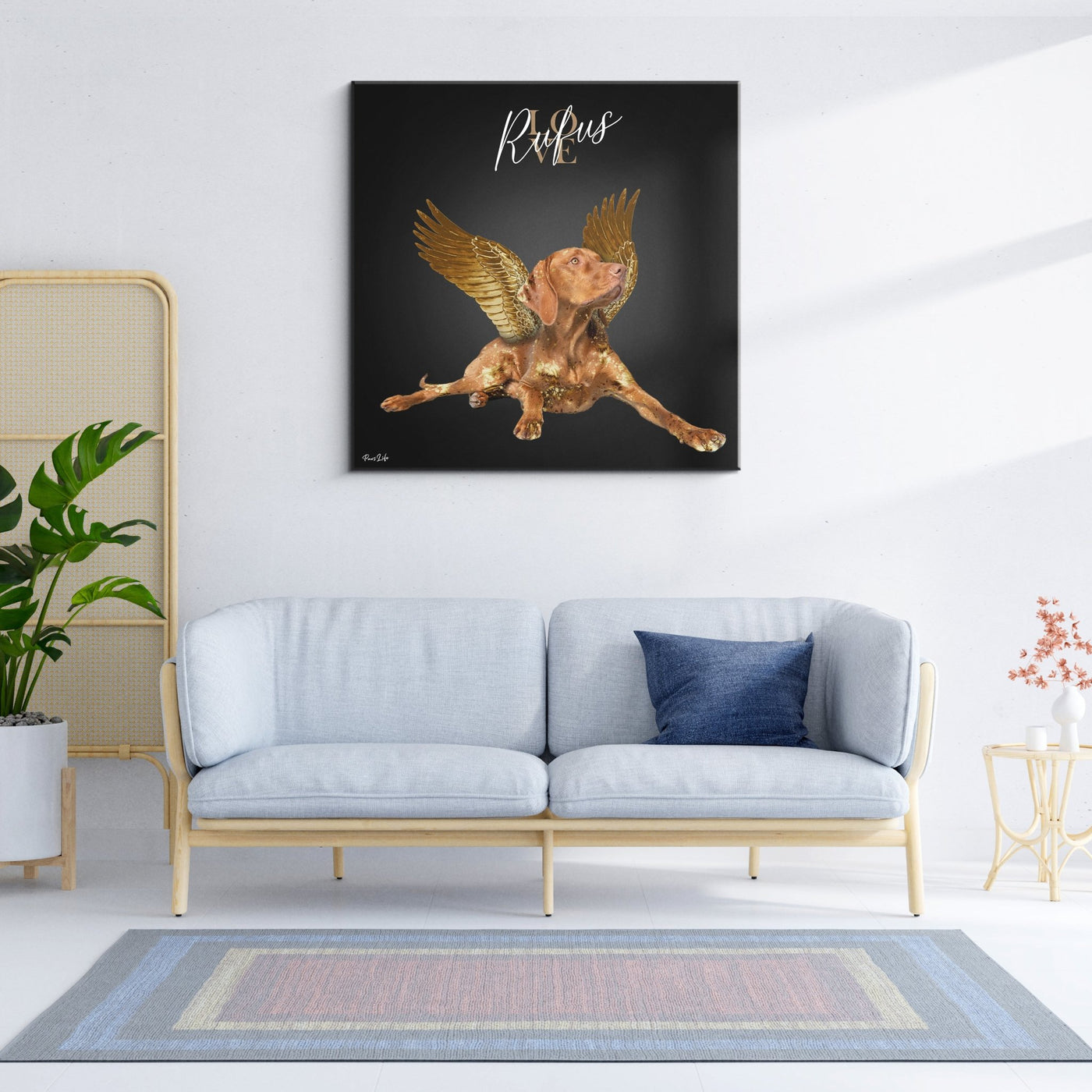 Personalisiertes Portrait - Goldener Engel Stil - PawsLife