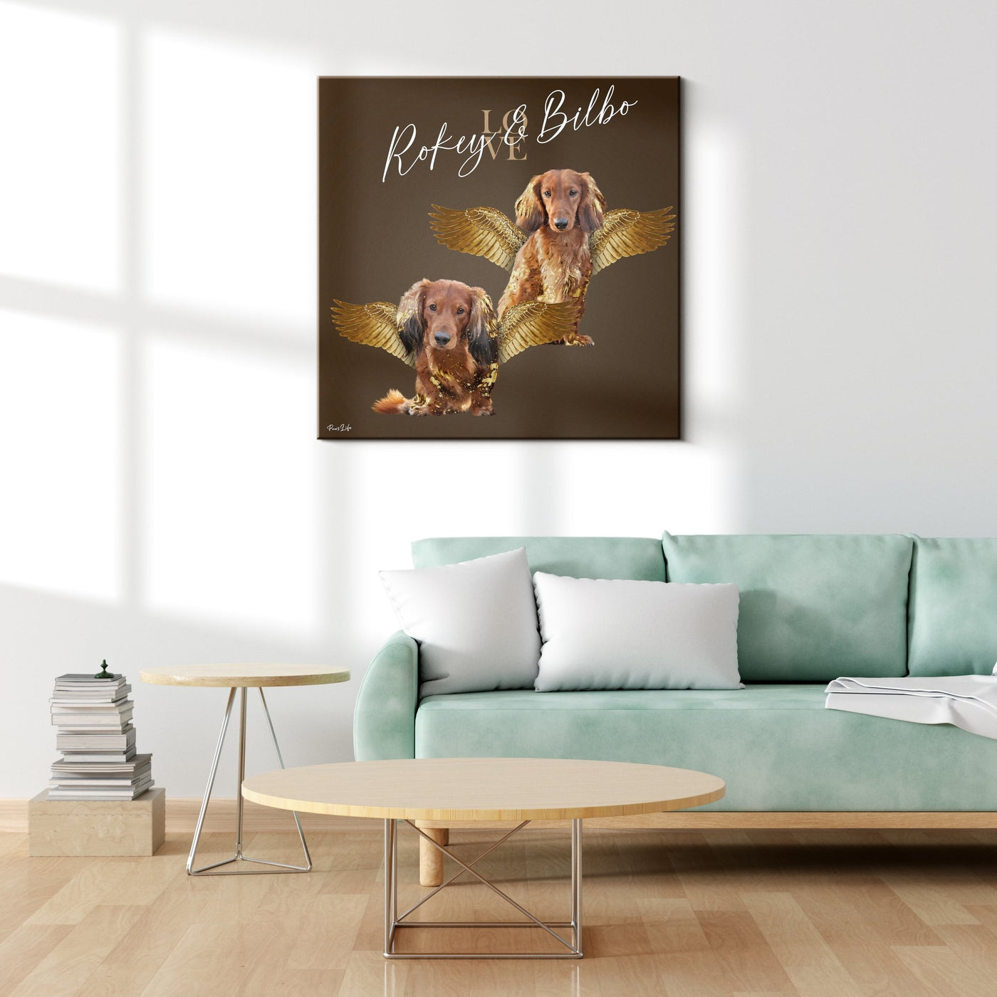 Personalisiertes Portrait - Goldener Engel Stil - PawsLife