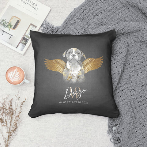 Personalisiertes Portrait Kissen - Goldener Engel Stil - PawsLife