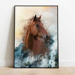 Personalisiertes Portrait Poster – Natur Stil - PawsLife