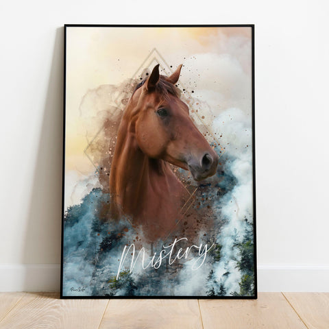 Personalisiertes Portrait Poster – Natur Stil - PawsLife