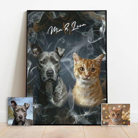 Personalisiertes Portrait Poster - Rauch Design - PawsLife