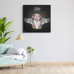 Personalisiertes Portrait - Silberner Engel Stil - PawsLife